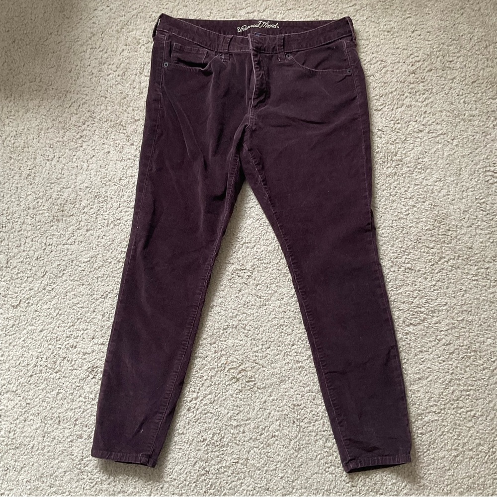 Universal Thread Mid Rise Corduroy Skinny Jeans, Size 14